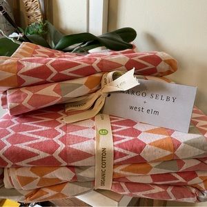 West Elm organic cotton duvet cover FULL/QUEEN w/ 2 standard shams